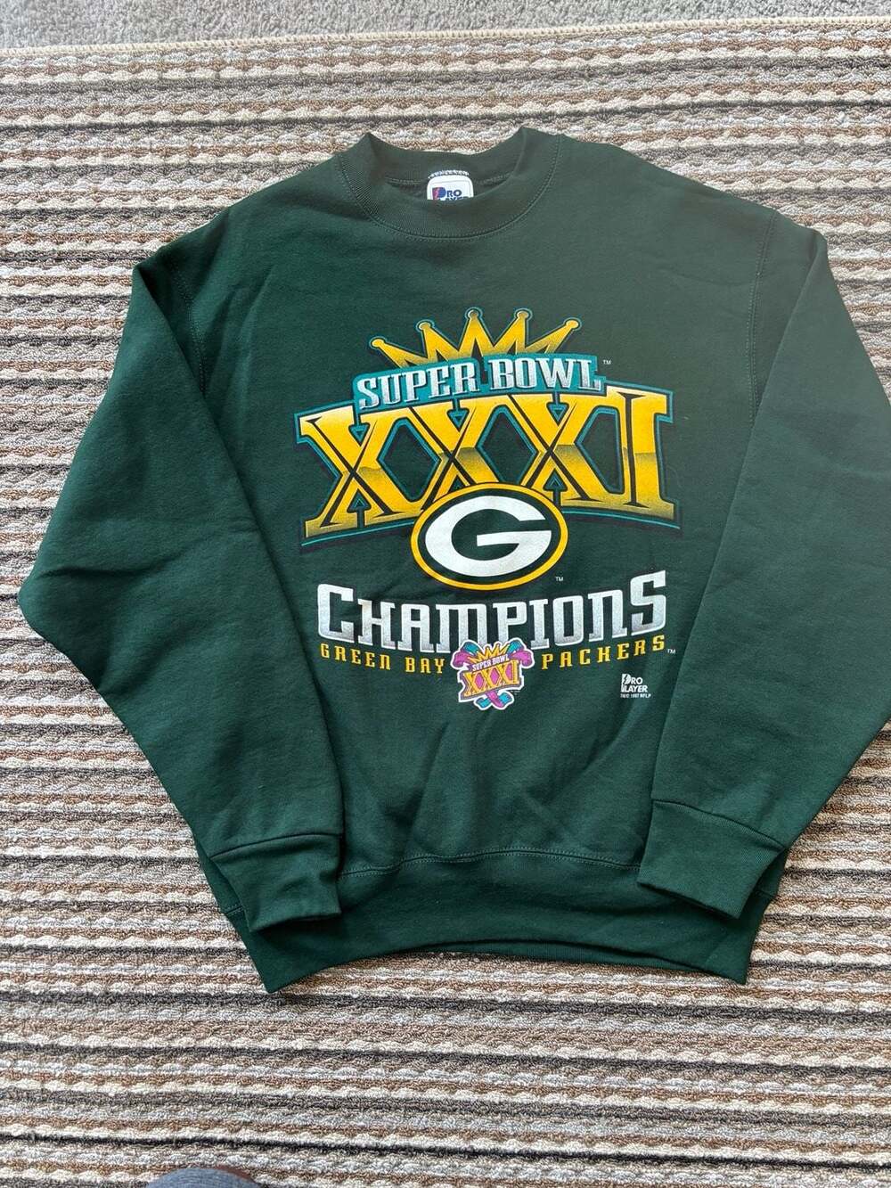 Pro Layer Green Bay Packers Super Bowl XXXI 1997 Champions Sweatshirt
